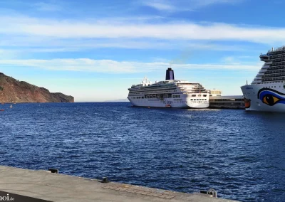 Funchal - Kreuzfahrthafen - AIDAnova und P&O Aurora
