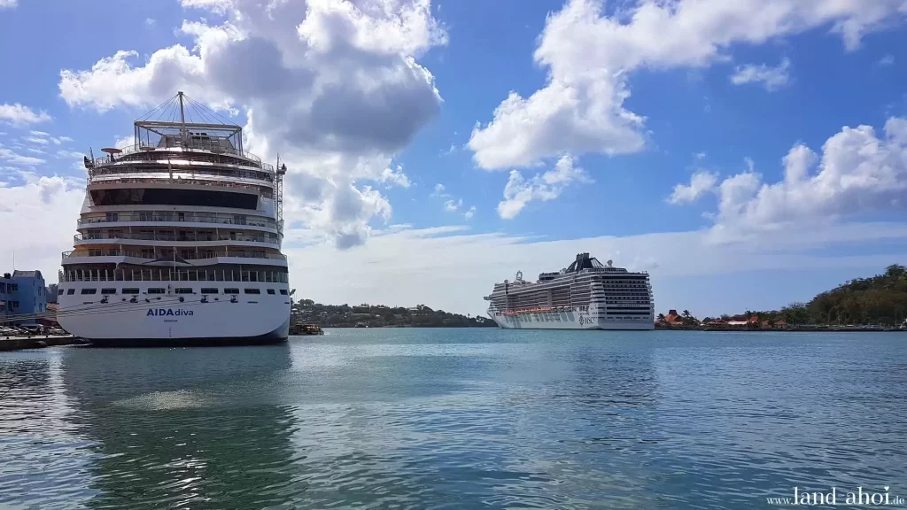 St Lucia - Castries - Kreuzfahrthafen - Liegeplatz