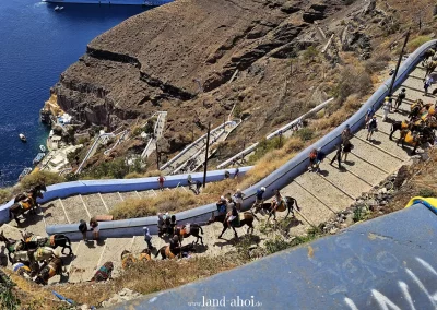 Karavolades Treppe mit Maultieren