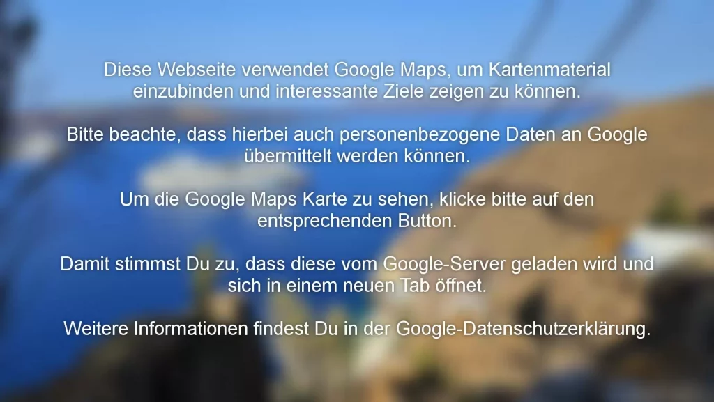 Santorin - Kreuzfahrthafen - Karte Santorin - Kreuzfahrthafen - Karte