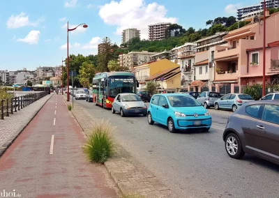 Radweg zwischen Torre Faro und Messina