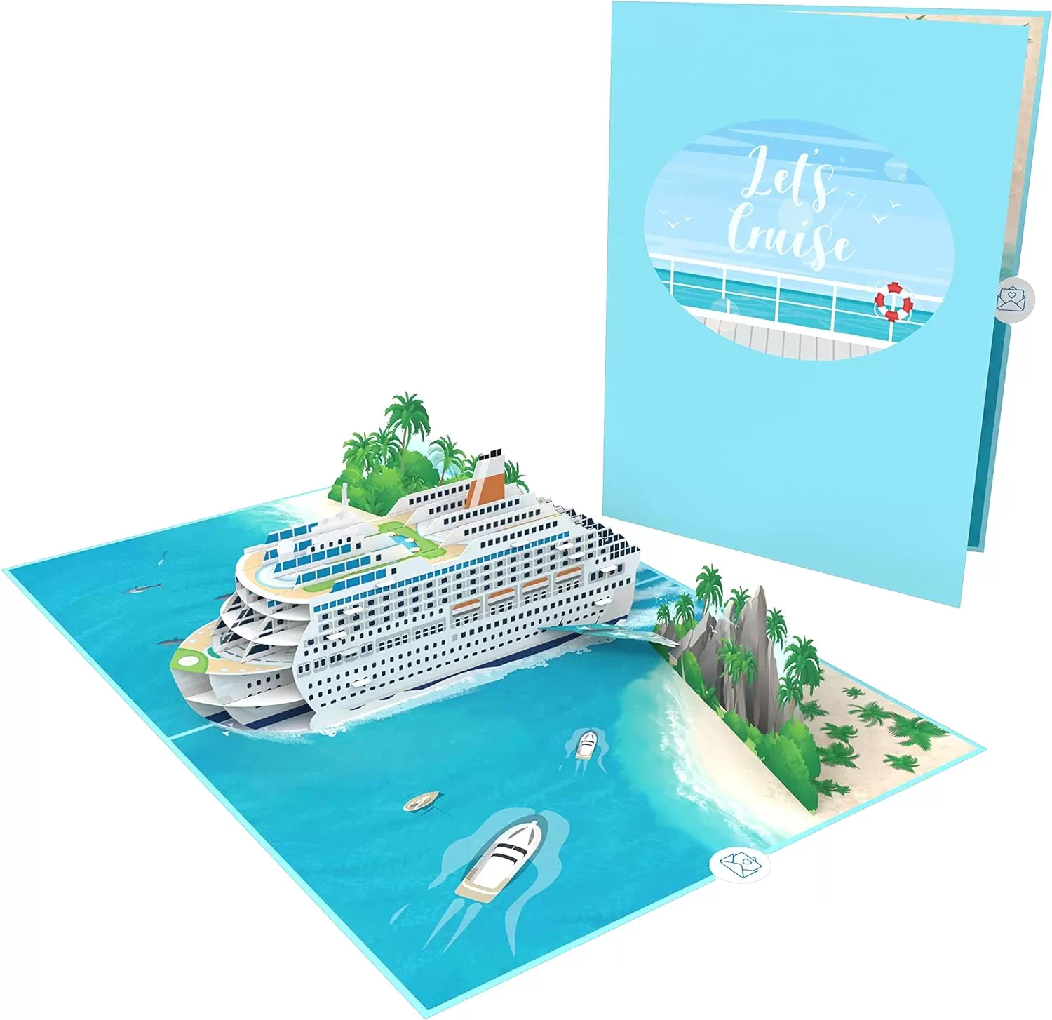 MOKIO® Pop-Up Karte Reise – Kreuzfahrschiff – 3D